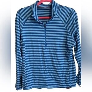 Patagonia Merino Wool Striped Blue
Quarter Zip
Pullover
